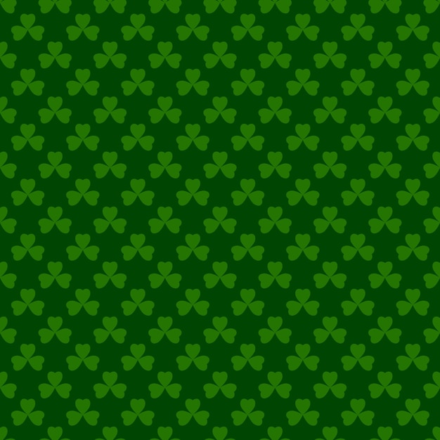 Vector green clover seamless pattern