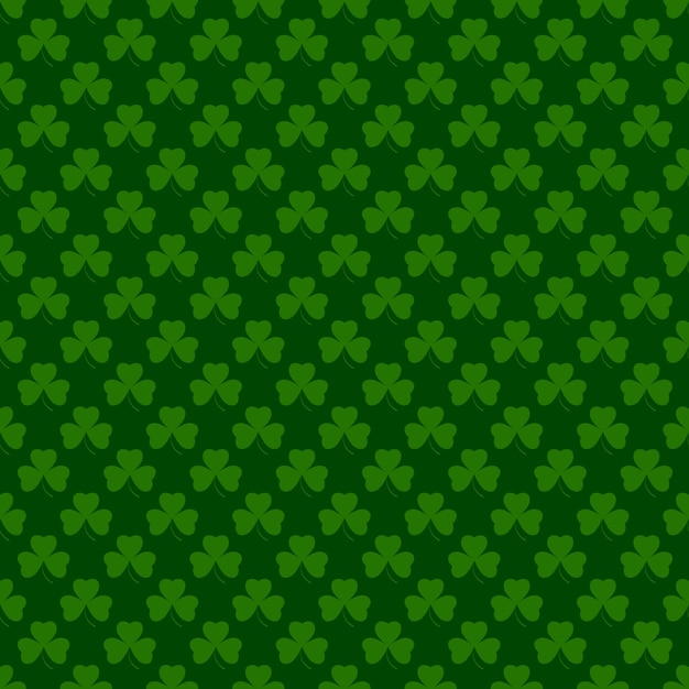 Green clover seamless pattern