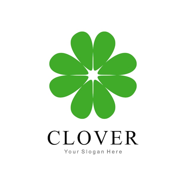 Green clover vector logo