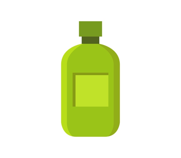 Vector green cocktail bottle