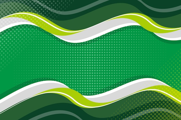 Green color abstract wave background