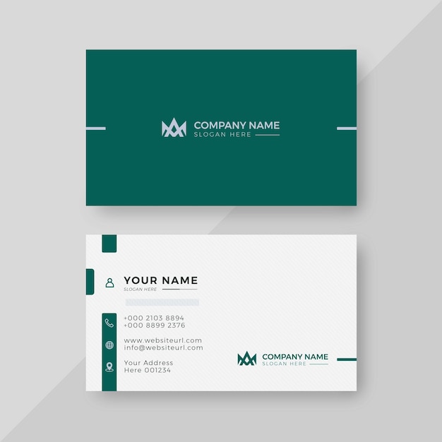 green color business card creative design