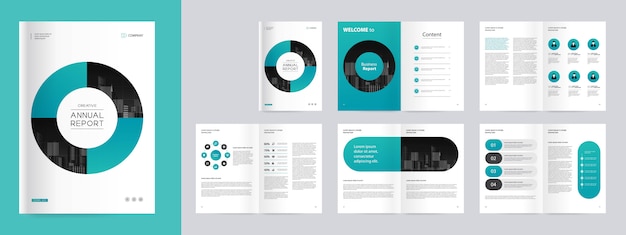 Green color business company profile brochure