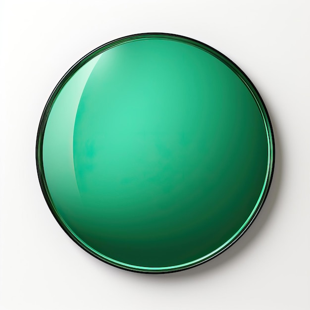 Зеленый цвет Зеркальный плоский вектор Белый фон изолирован