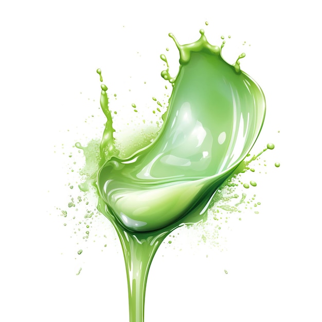 Green color Mixer watercolor vector white background isol