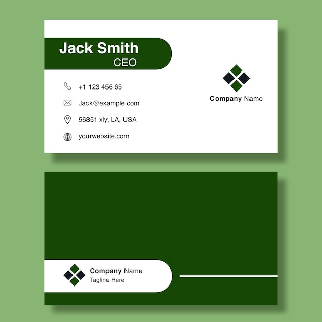 green color modern and creative business card