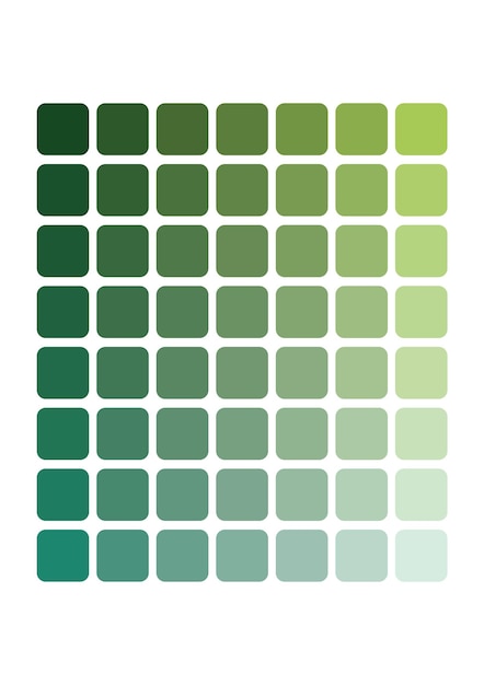 Vector green color palette
