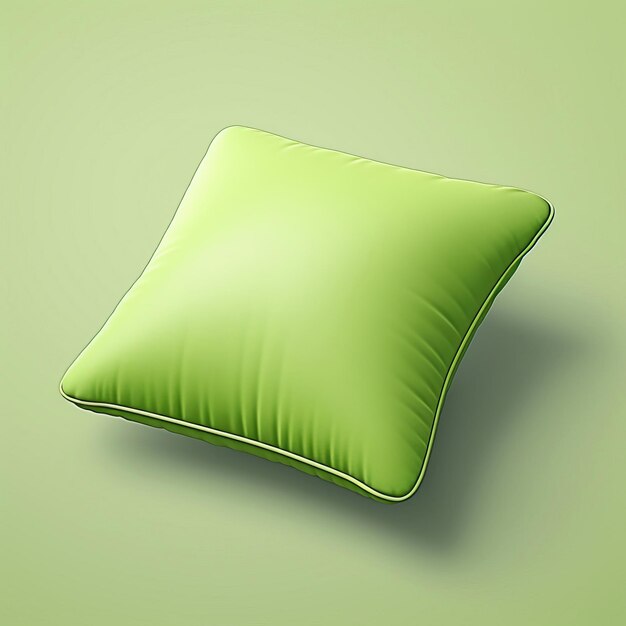 Вектор Зеленый цвет подушка изометрический вектор белый фон изолирован