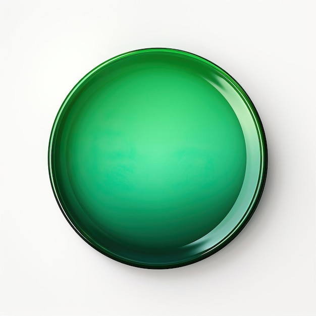 Green color Plate gradient vector white background isolat