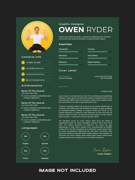 Green Color Resume CV