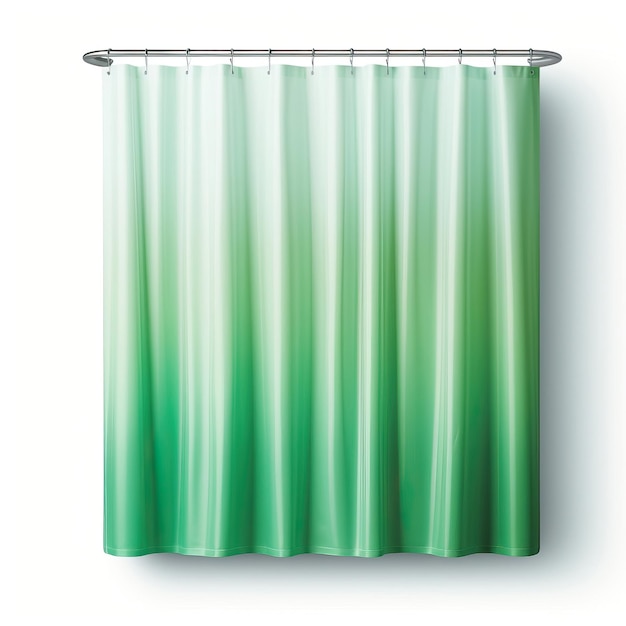Green color Shower curtain gradient vector white backgrou