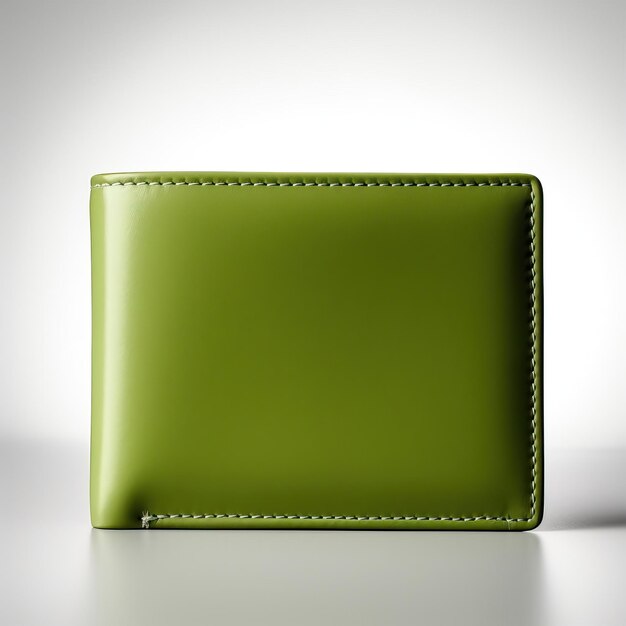 Green color Wallet 3D vector white background isolated hi