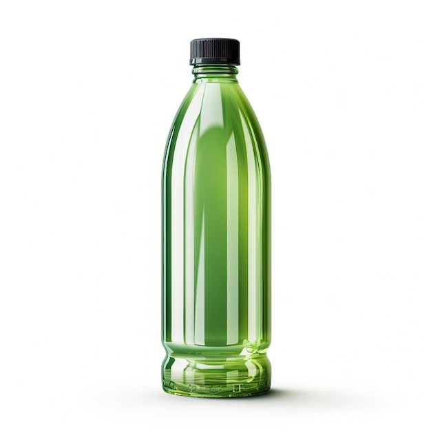 Vector green color water bottle gradient vector white background