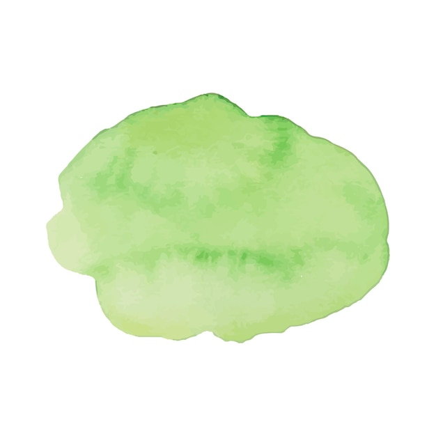 Vector green colors watercolor paint stains vector background