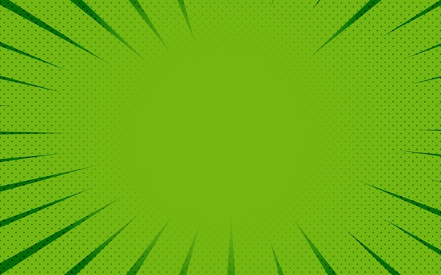 Vector green comic background retro vector illustration