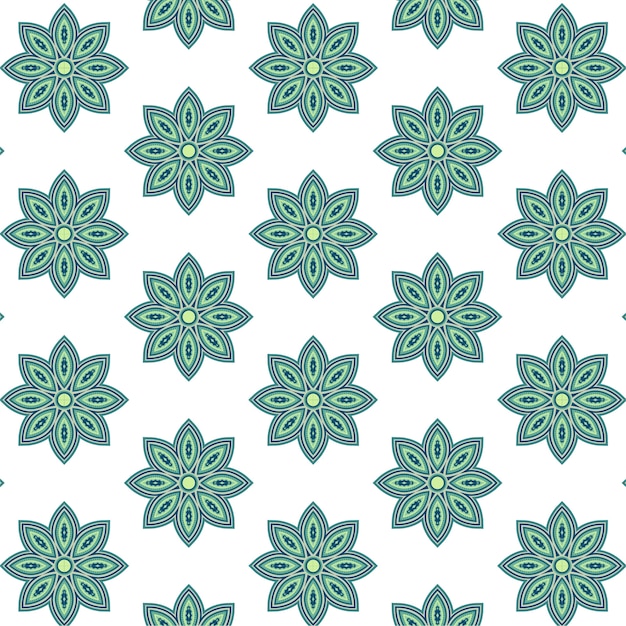 Green complex flower pattern