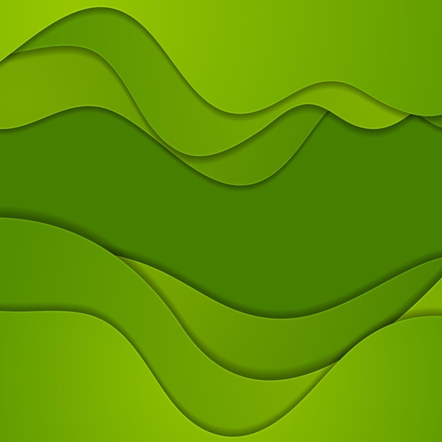 緑の企業のエレガントな波の抽象的な背景