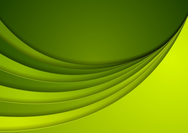 Green corporate wavy abstract background