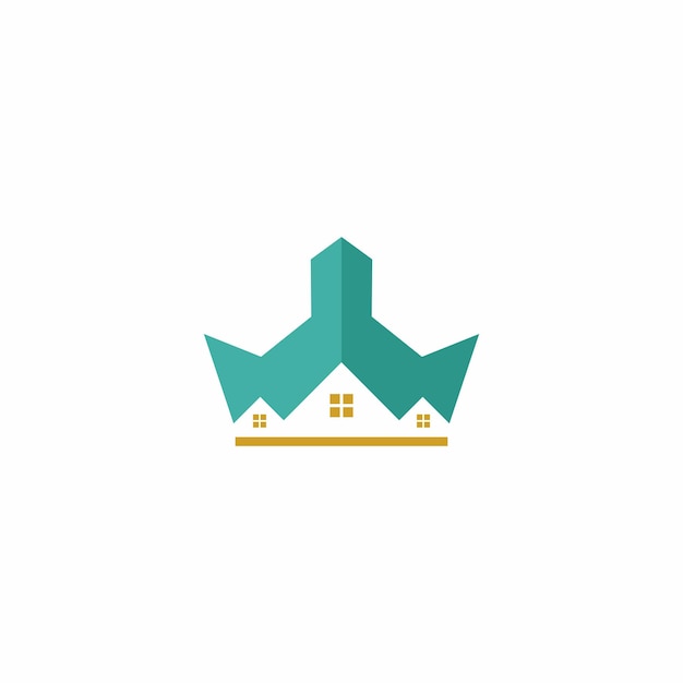 Green crown with a house on it