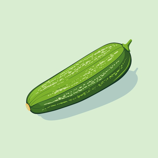 A green cucumber on a light green background