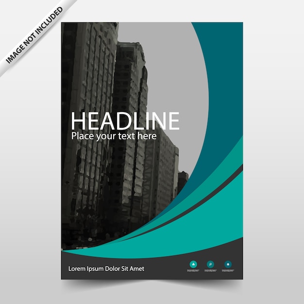 Green curve annual brochure template