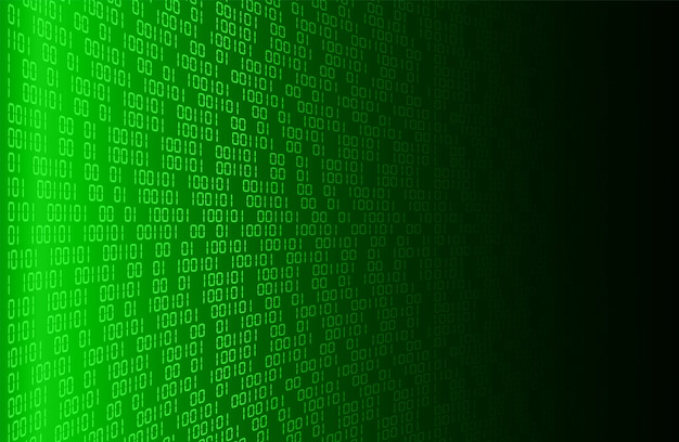 Tecnologia futura del codice binario cyber verde