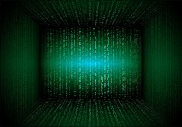 Green cyber circuit future technology concept background