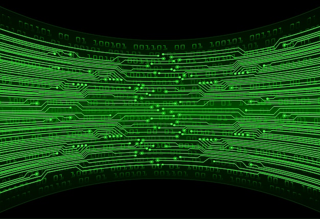 Green cyber circuit future technology concept background