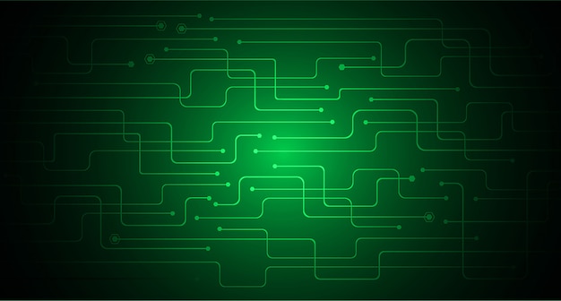 Green cyber circuit future technology concept background