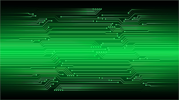 Concetto di tecnologia del futuro del circuito cyber verde