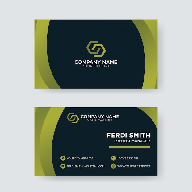 Green Dark Business Card