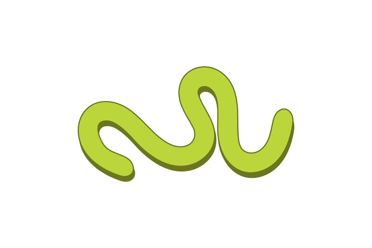 Vector green decor flat sticker design
