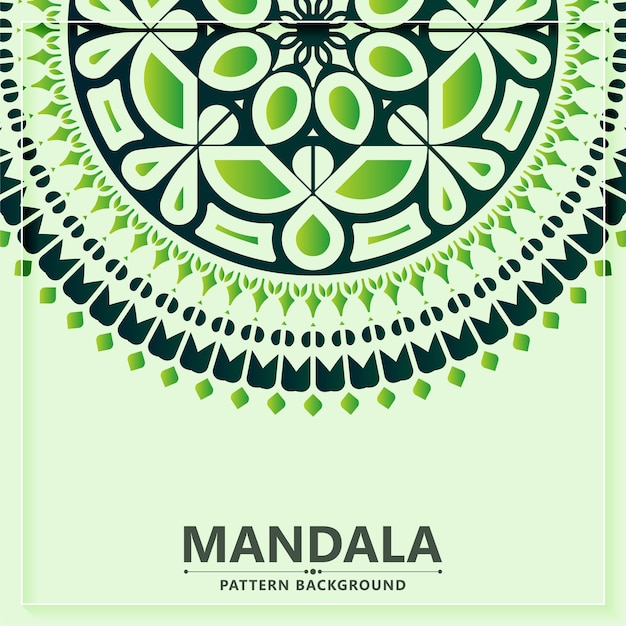 Green decorative mandala background