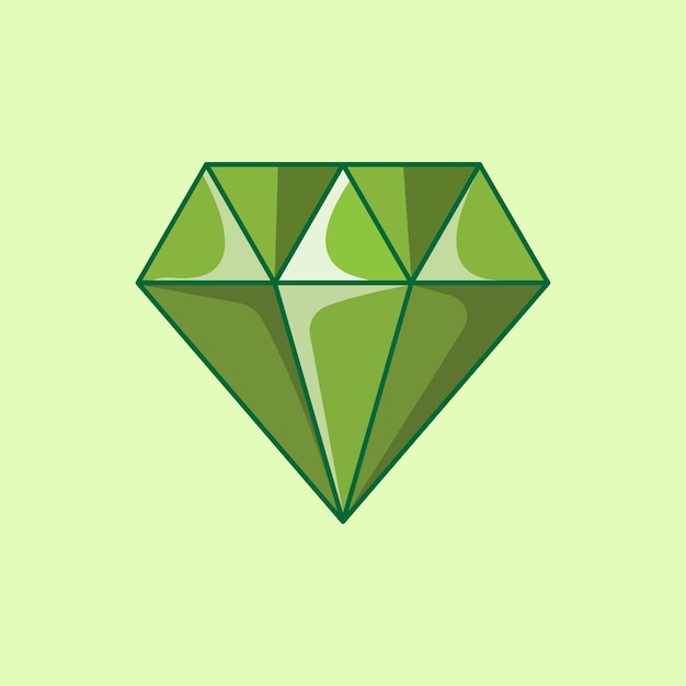 Vettore oggetto di gioco diamante verde