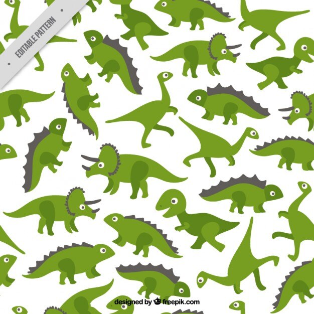 Green dinos pattern