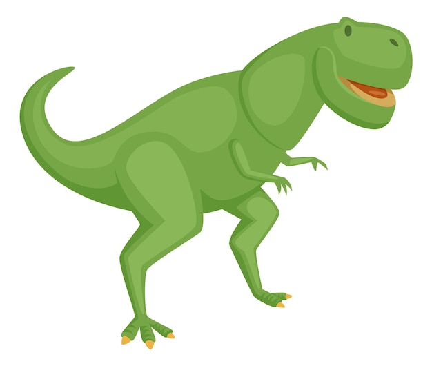 Dinosauro verde. simpatico giocattolo dinosauro per bambini. antica figura animale