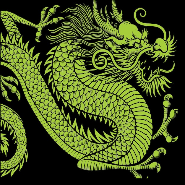 green dragon vector