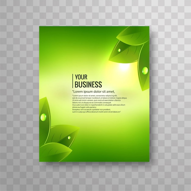 Green eco brochure design