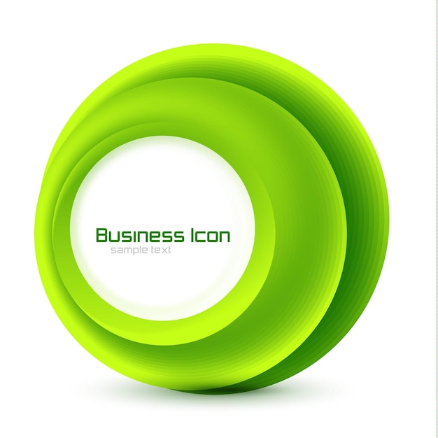 Green eco business emblem