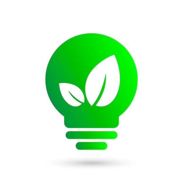 Green eco energy concept, plant growing inside the light bulb