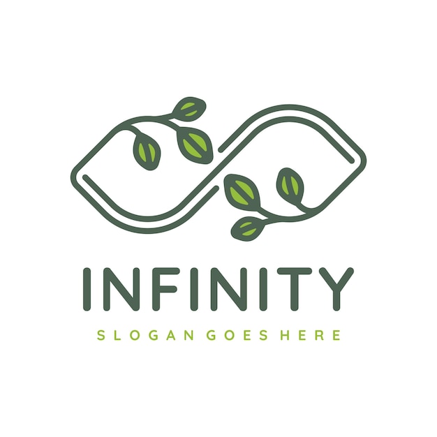 Vector green eco infinity logo template