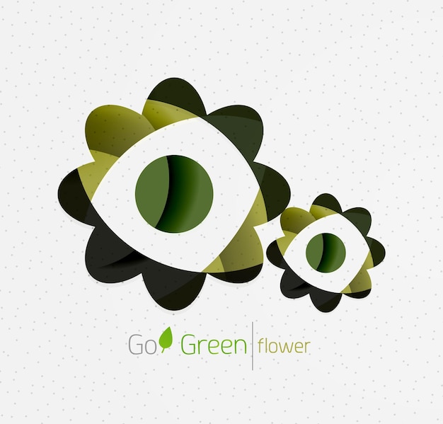 Vector green eco unusual background concept