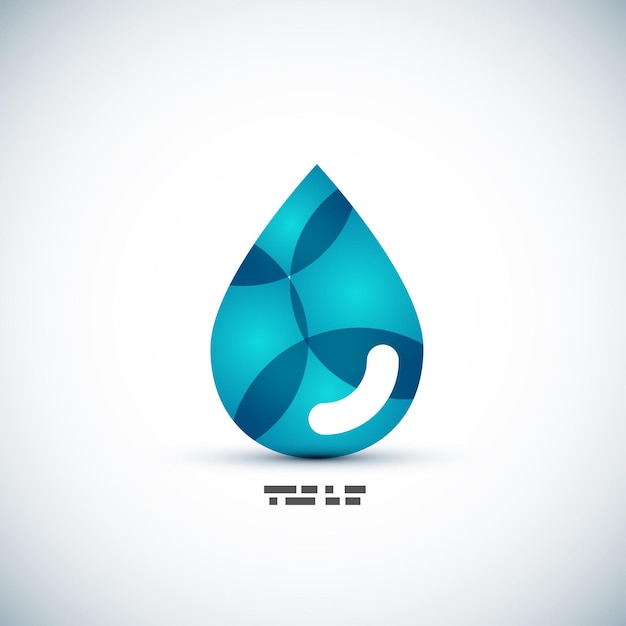 Green eco water drop concept