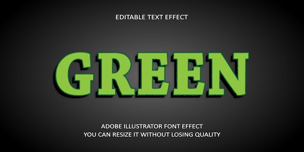 Green Editable text Effect