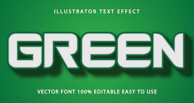 Green  Editable Text Effect