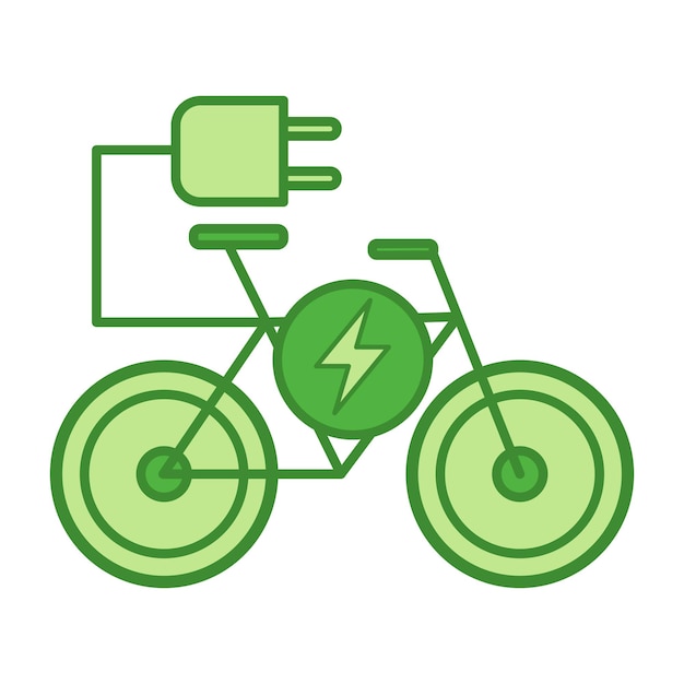 Green Electric bike Icon