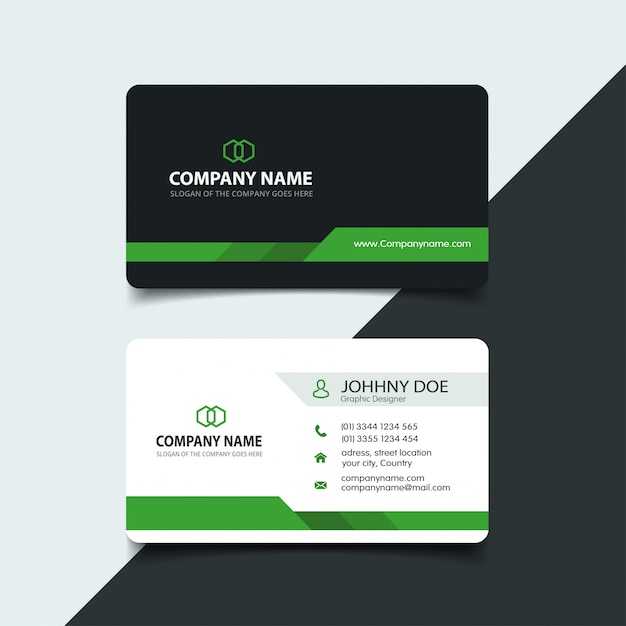 Vector green elegant corporate card template