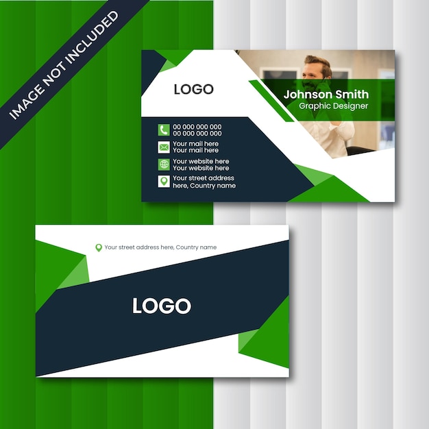 Green elegant corporate card template