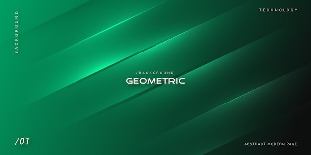 Green Elegant Dark Geometric Background