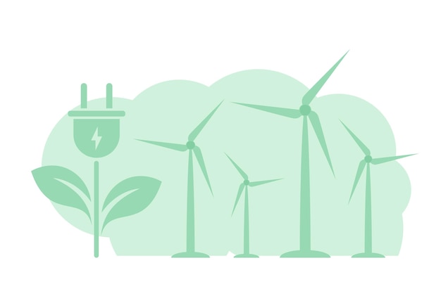 green energy background eco friendly concept fashionable trendy style vector